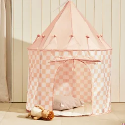 Tente de jeu Abricot à carreaux