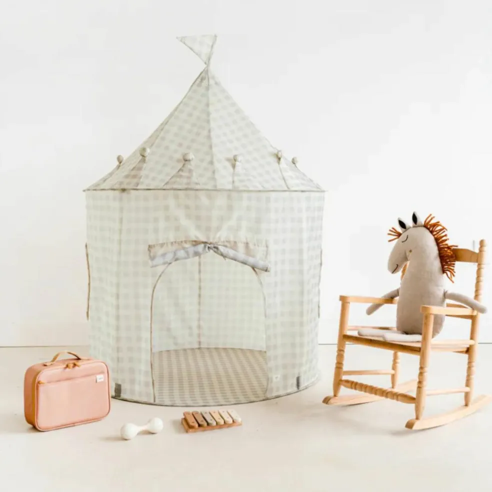 Tente de jeu en tissu recyclé Vichi Beige