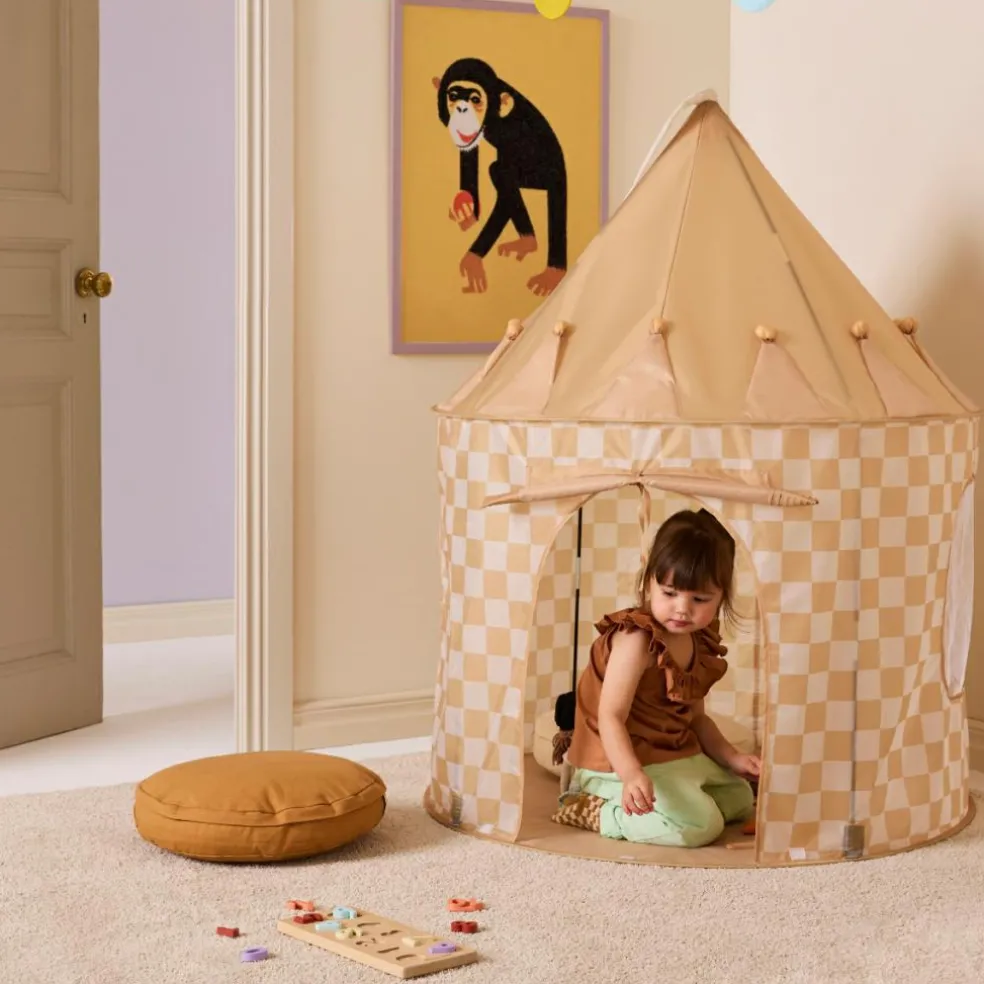 Tente de jeu Jaune à carreaux