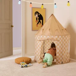 Tente de jeu Jaune à carreaux