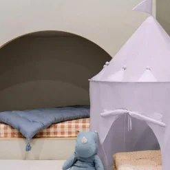 Tente en tissu recyclé Uni mauve