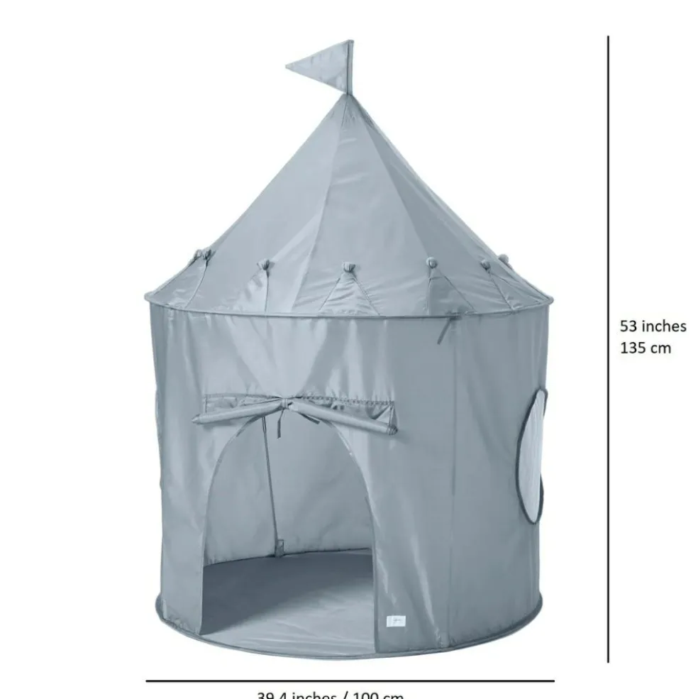 Tente en tissu recyclé Uni bleue