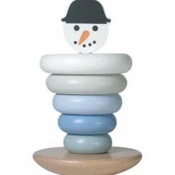 Tour à empiler en bois Bonhomme de neige