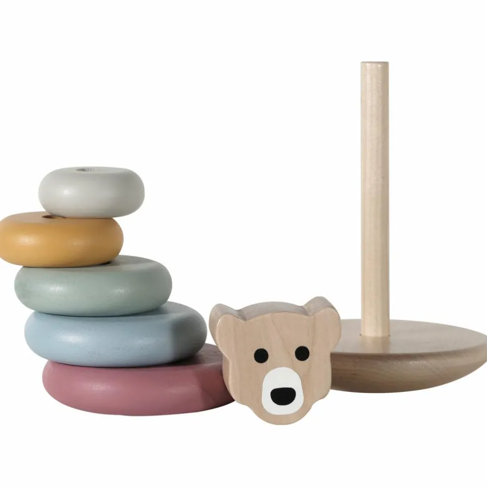 Tour à empiler en bois Ours