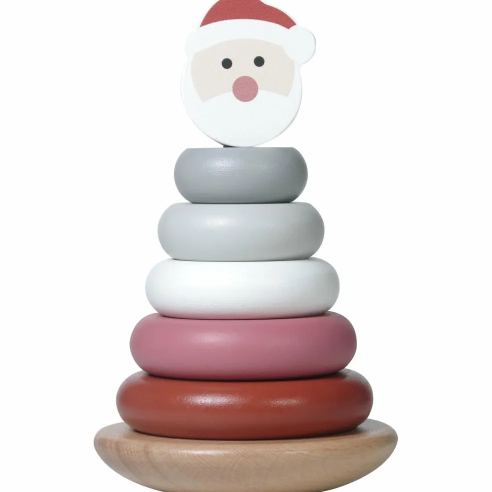 Tour à empiler en bois Père Noël