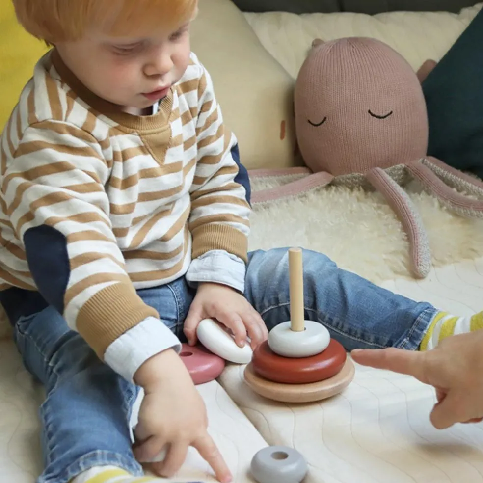 Tour à empiler en bois Père Noël