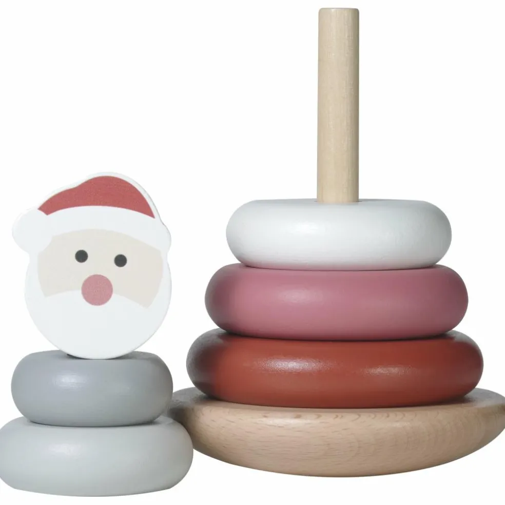 Tour à empiler en bois Père Noël