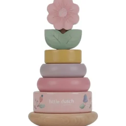 Tour d'anneaux à empiler en bois FSC Fairy Garden