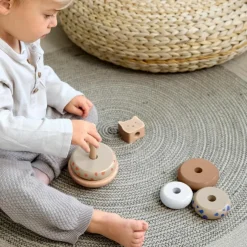 Tour d'anneaux empilables en bois Little Mateys