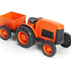 Tracteur orange et gris