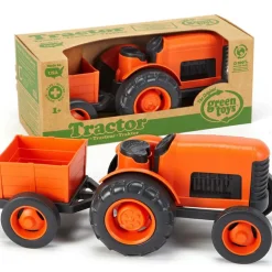 Tracteur orange et gris