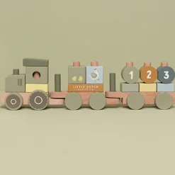 Train à blocs en bois tracteur Little Farm