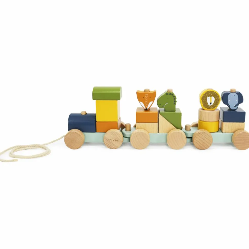 Train animaux en bois