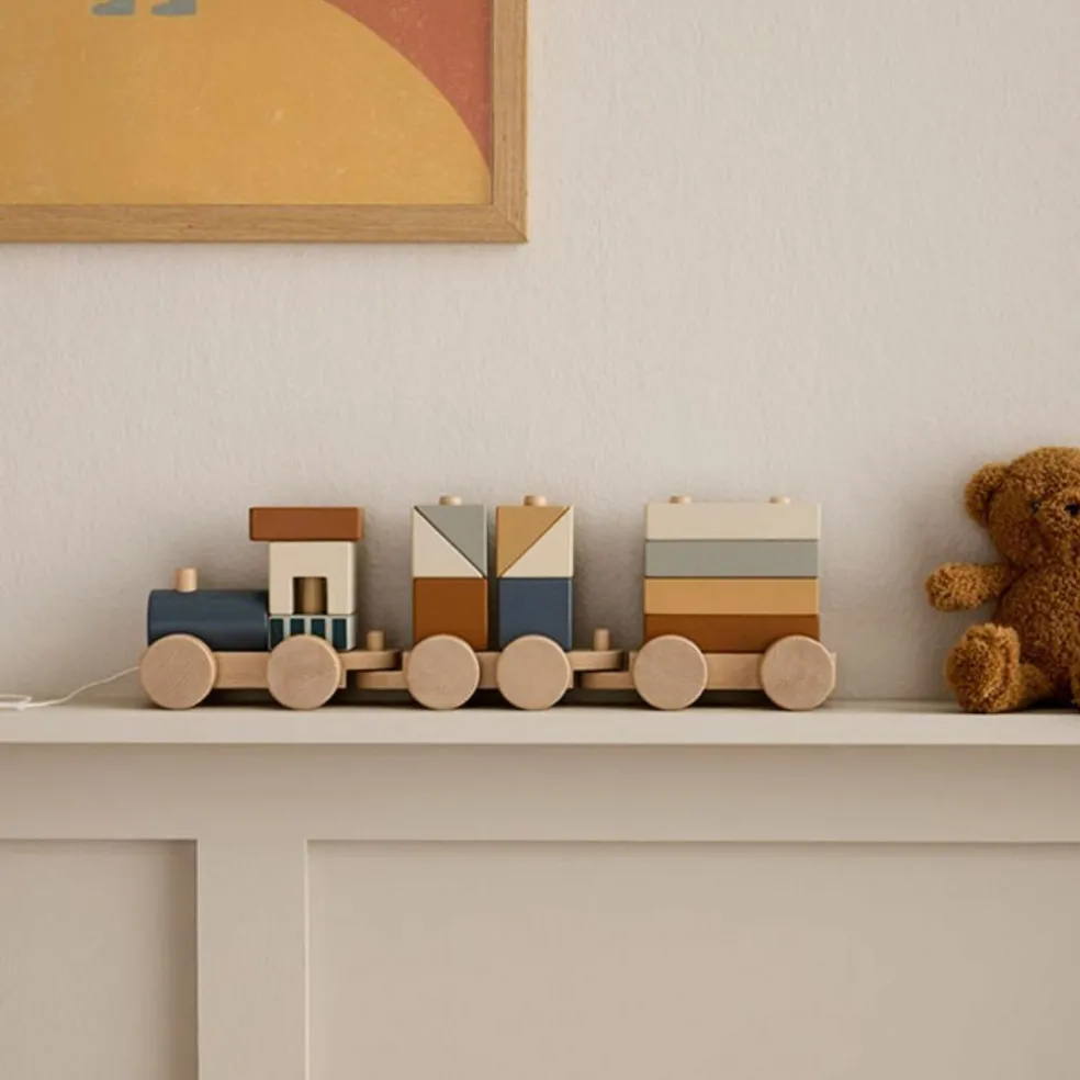 Train d'activités Blocs marron