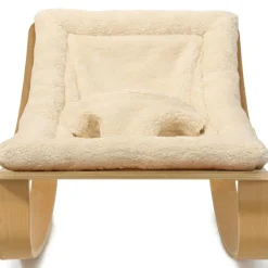 Transat à balancement en bois de hêtre Levo Fur Milk