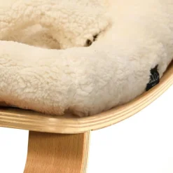 Transat à balancement en bois de hêtre Levo Fur Milk