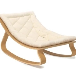 Transat à balancement Levo organic milk en bois de hêtre