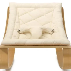 Transat à balancement Levo organic milk en bois de hêtre