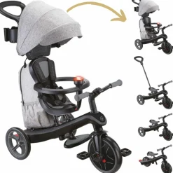 Tricycle Trike Explorer Deluxe 4 en 1 Noir-Gris