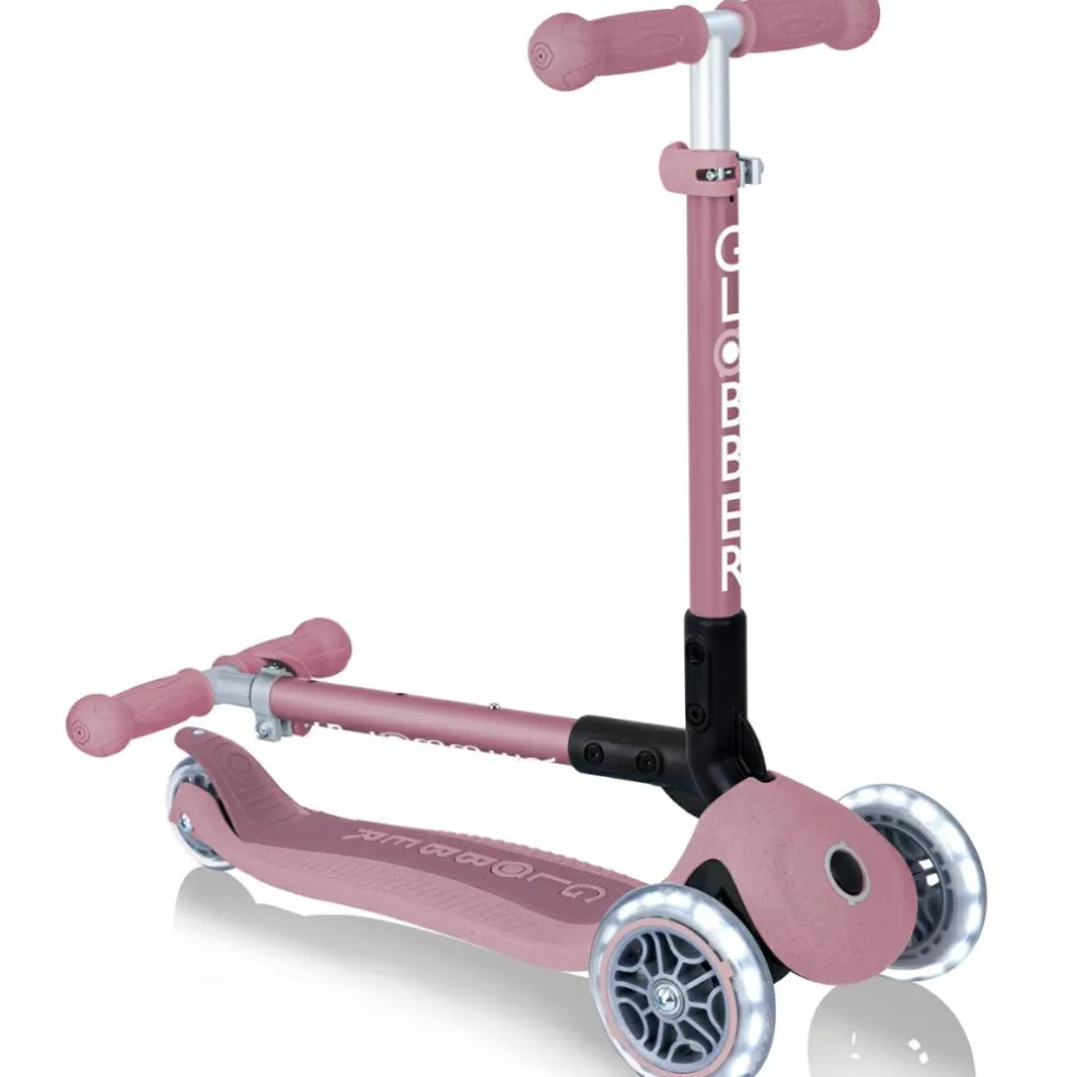 Trottinette Junior Foldable Ecologic Lights Framboise