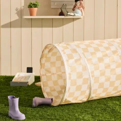 Tunnel de jeu Jaune à carreaux