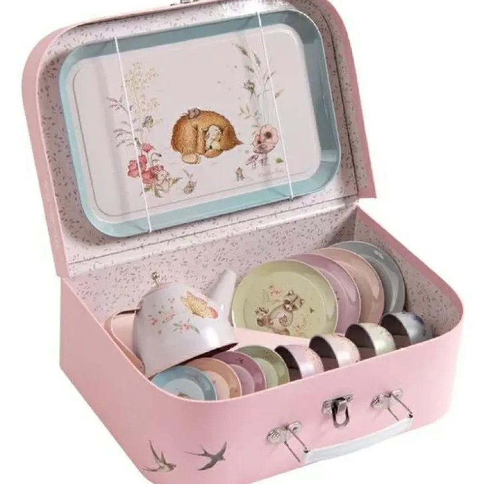 Valise dînette service à thé Les Rosalies